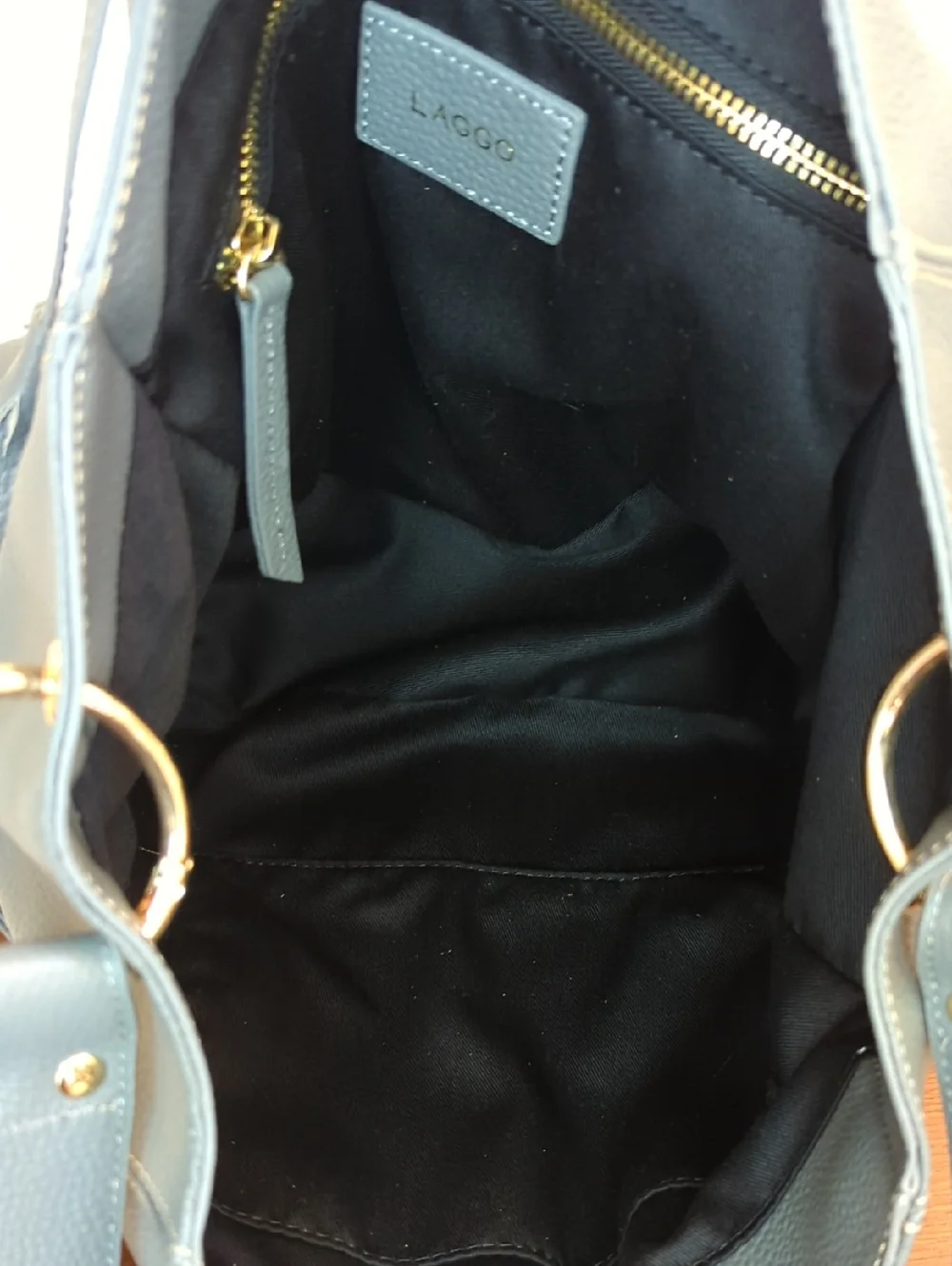 Laggo Gray Julia Leather Tassel Hobo Bag